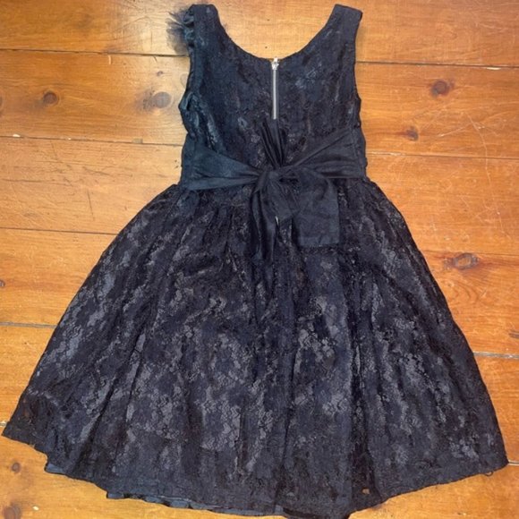 Candy Couture Black Lace Party Formal Prom Graduation Dress - Picture 7 of 9